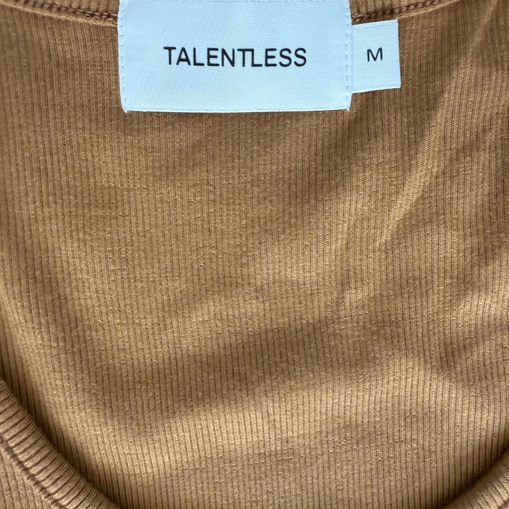 TALENTLESS Camel Ribbed Dress - Picture 6 of 7